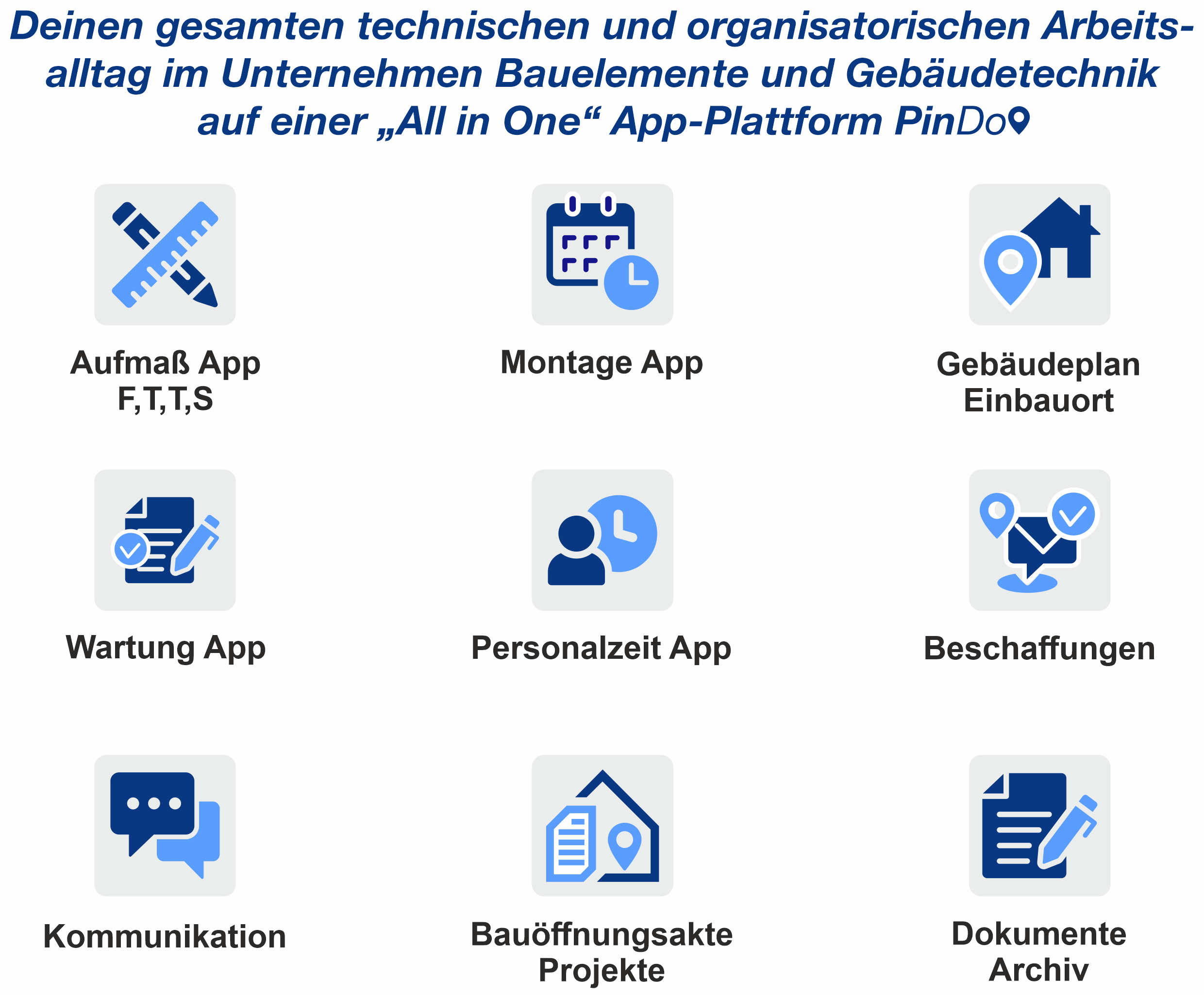PinDo App Geb�udetechnik Bauelemente Web-Module 3