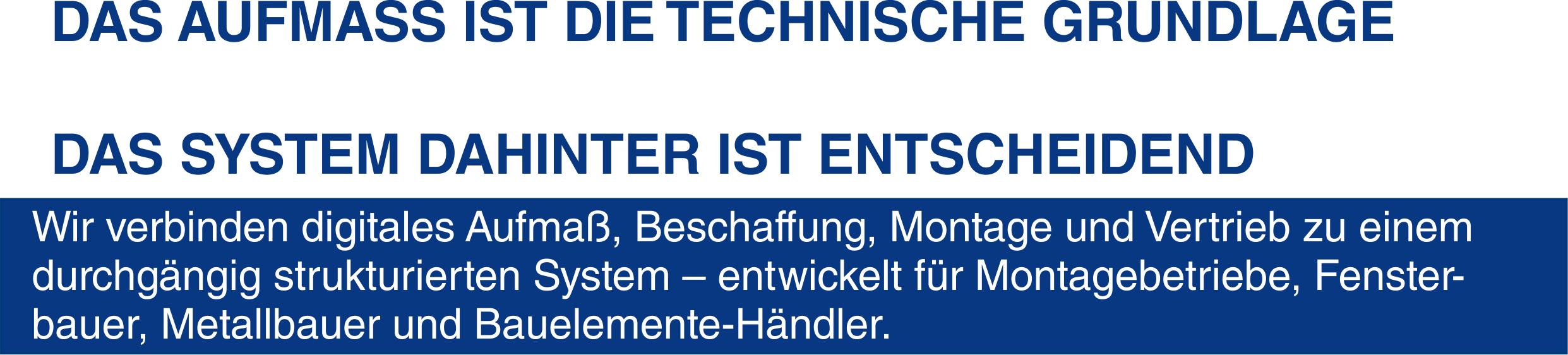 System Aufma� Bauelemente