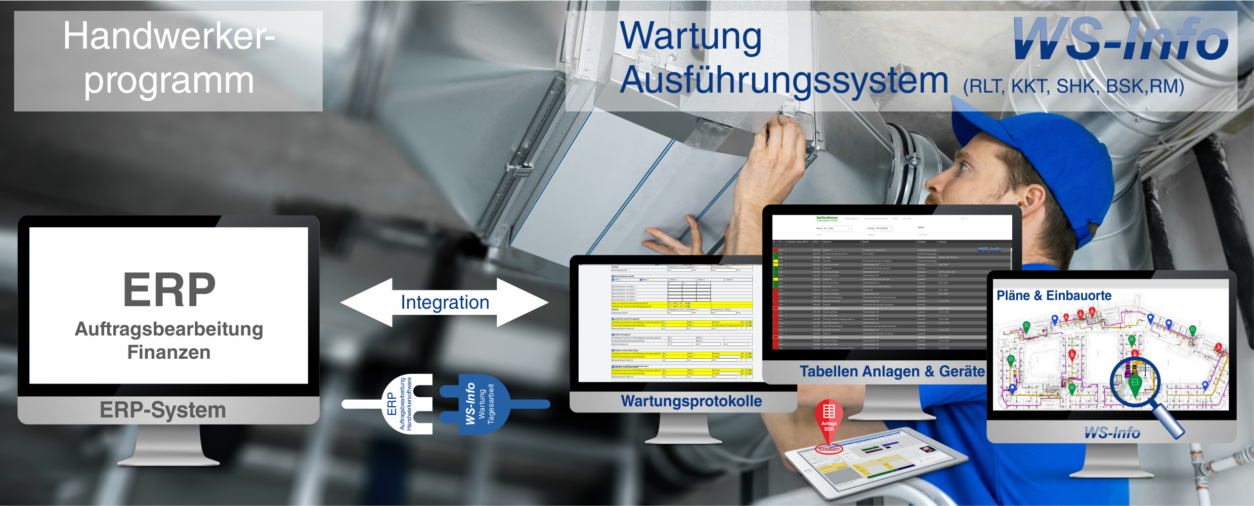 ERP Integration Wartung-Web-Applikation