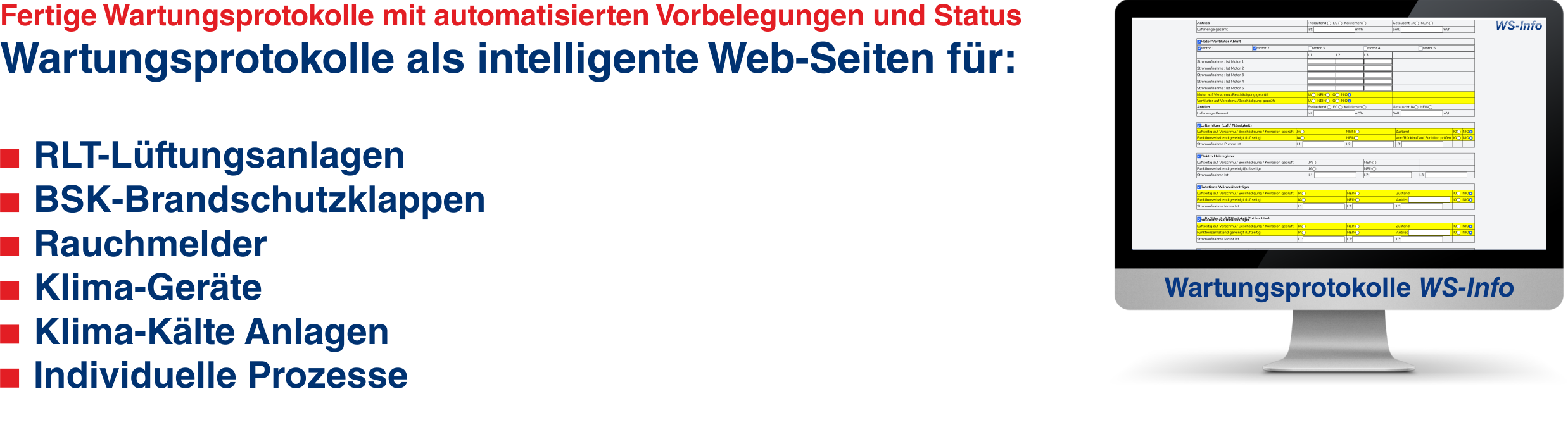 Wartungsprotokolle RLT